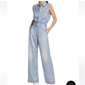 rag & bone Denim Sleeveless Jumpsuit